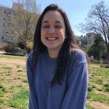 Kaela Thurber in a blue shirt